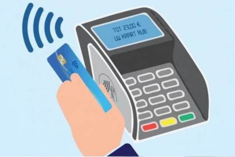 Illustratie contactloos betalen