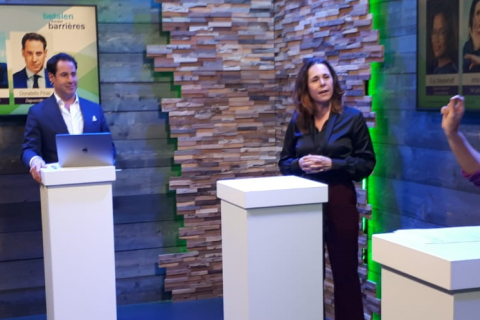 Donatello Piras, Irma Sluis en Eva Westerhoff openen in de studio het online congres
