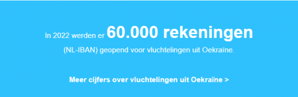 In 2022 werden er 60.000 rekeningen (NL-IBAN) geopend voor vluchtelingen uit Oekraïne.