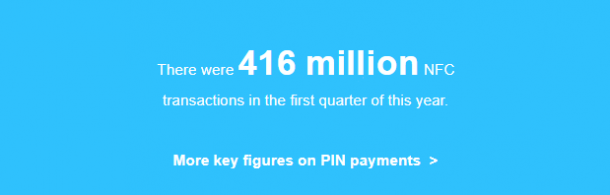 There were 416 million NFC transaction in the first quarter of this year. More figures > .